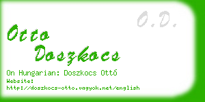 otto doszkocs business card